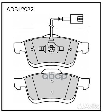 Колодки тормозные дисковые перед ADB12032 A