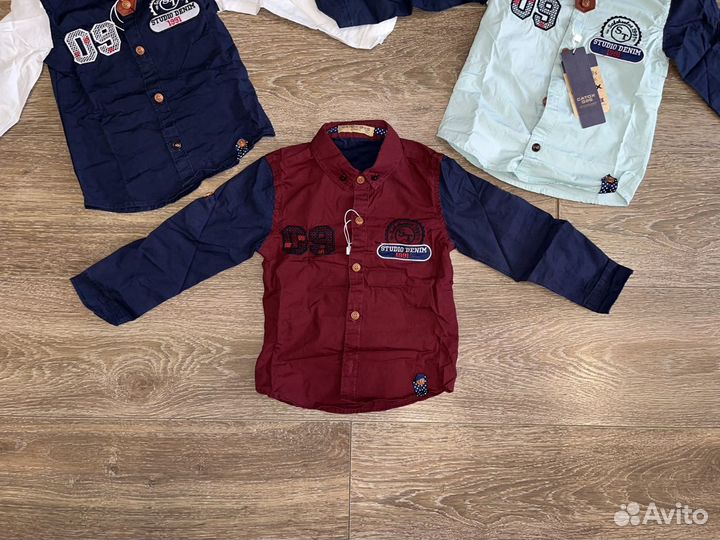 Рубашки новые хлопок для мальчиков 92 размер