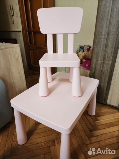 Детский стол и стул IKEA