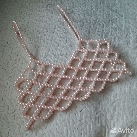 Топ из бусин ручной работы