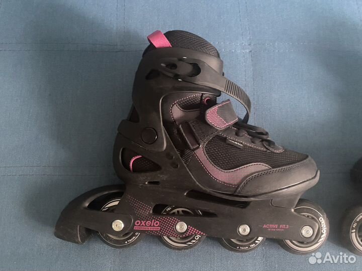 Роликовые коньки размер 39 Oxelo fit3 с защитой
