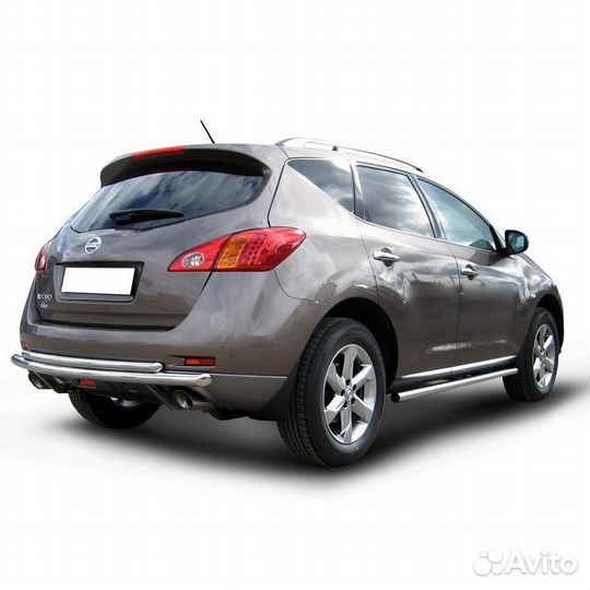 Защита заднего бампера Nissan murano (2011)