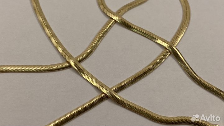 Золотая цепь 50 см желтое