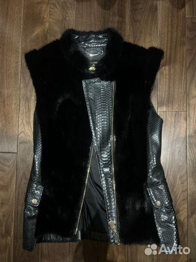 Жилетка женская питоновая меховая