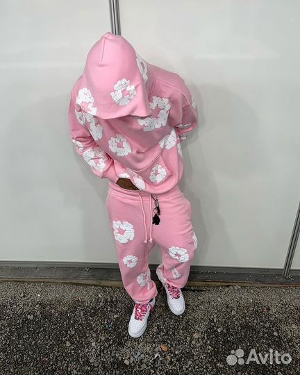 Худи Denim tears розовая