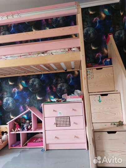 Детская кровать домик с матрасом