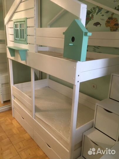 Кровать двухьярусная домик 1600*800
