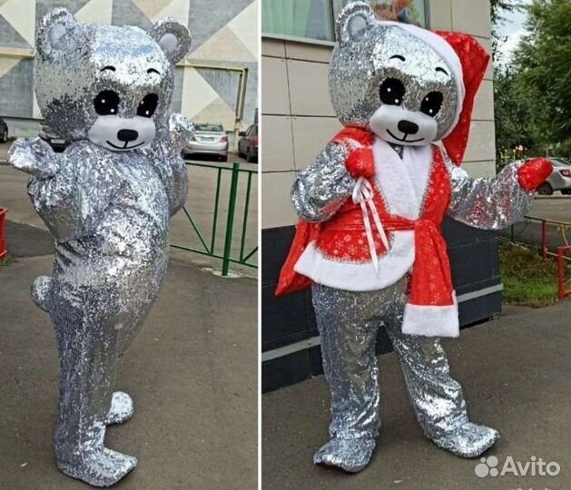 Белый, Розовый, Серебряный Мишки Аниматоры