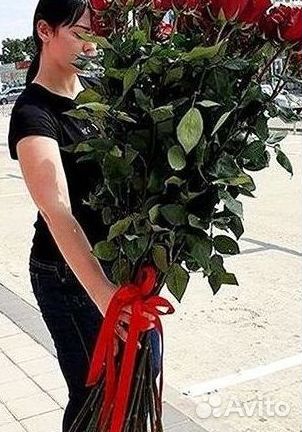 Розы Эквадор Метровые 100 см доставка Москва