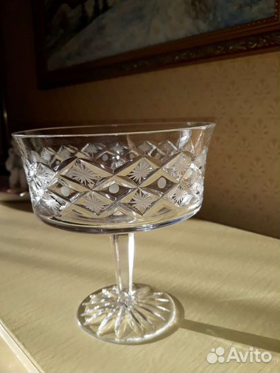 Вазочка на ножке, хрусталь Ваза для Авито доставки