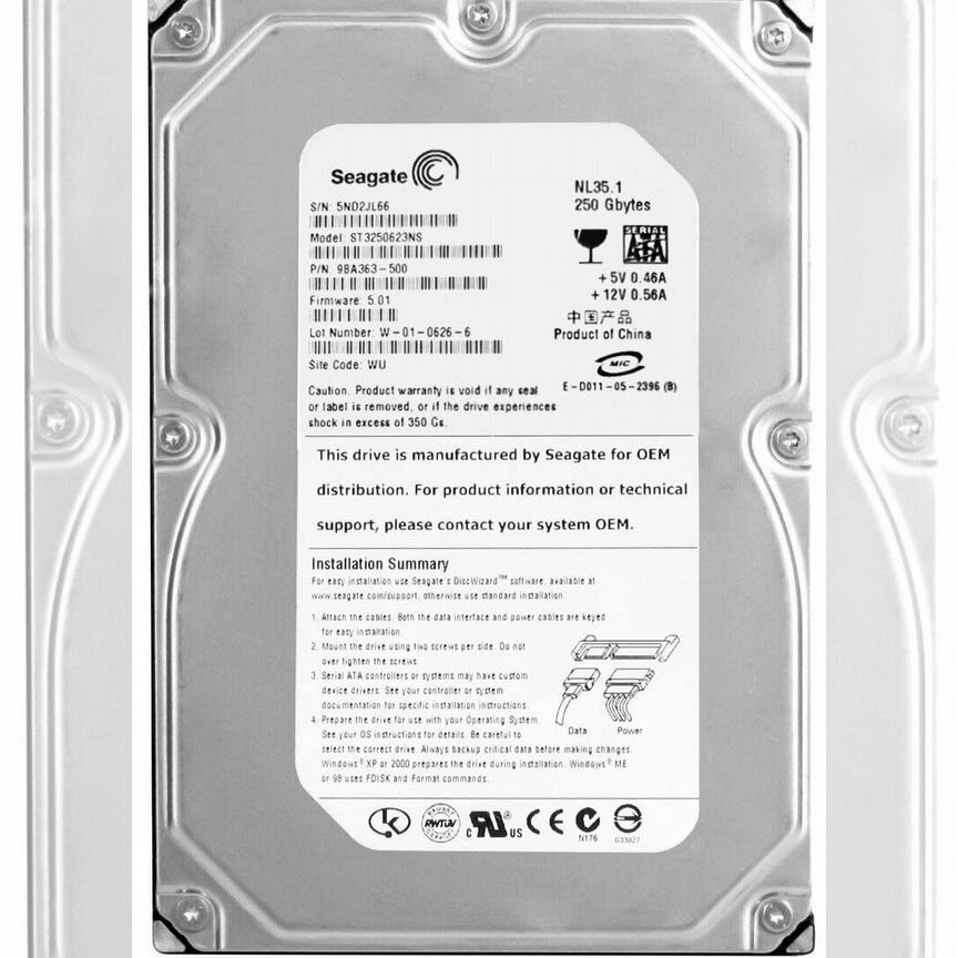 [ST3250623NS] Жесткий Диск Seagate 250gb Sata3,5" St3250623ns