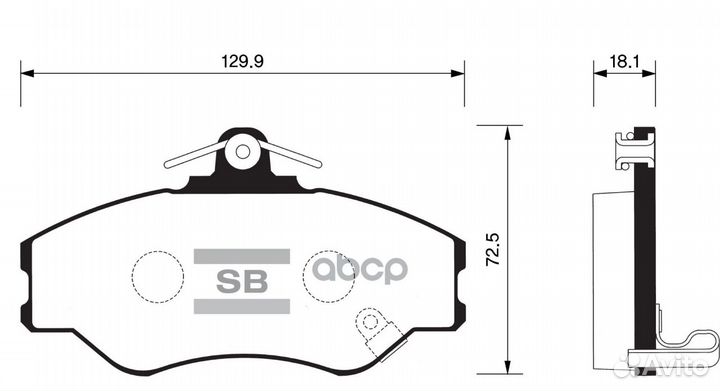 Колодки тормозные дисковые передние SP1072 Sang