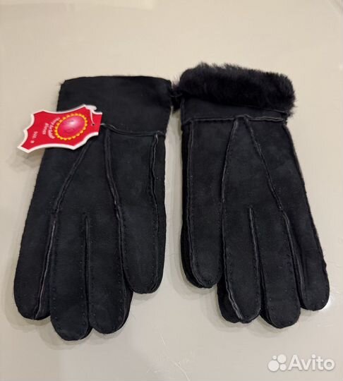 Перчатки зимние с натуральным мехом р.8,5 Новые