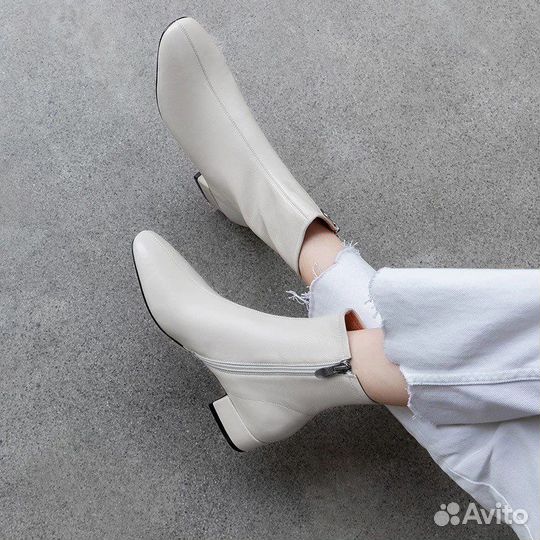 Ботинки кожаные