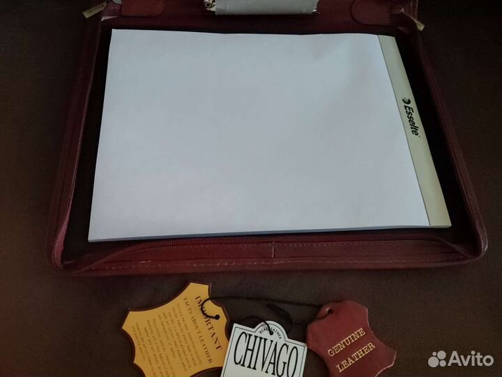 Кожаная папка для документов chivago esselte