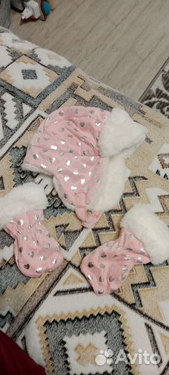 Комплект шапка и рукавички