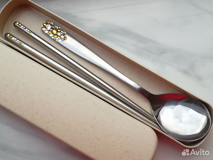 Набор ложка и палочки для еды (авторская работа)