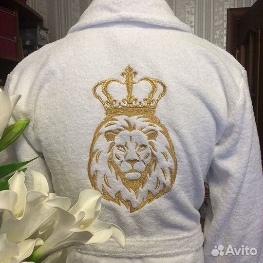 Халат махровый именной с вышивкой