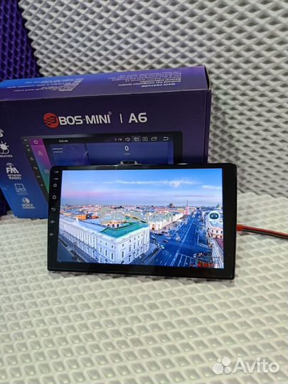 Магнитола android bos mini a6 4+64 8ядео, 4G, gps