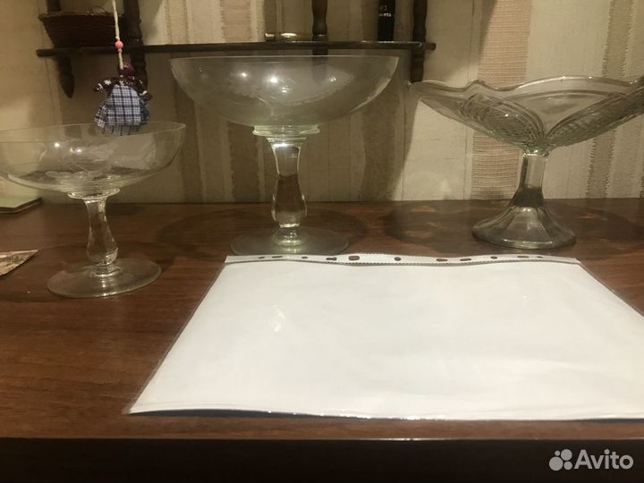 Рюмки бокалы лимонница ножи 5