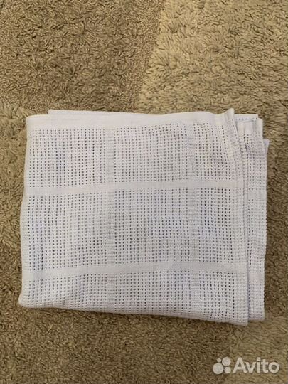 Вязаная скатерть плед покрывало хлопок Англия