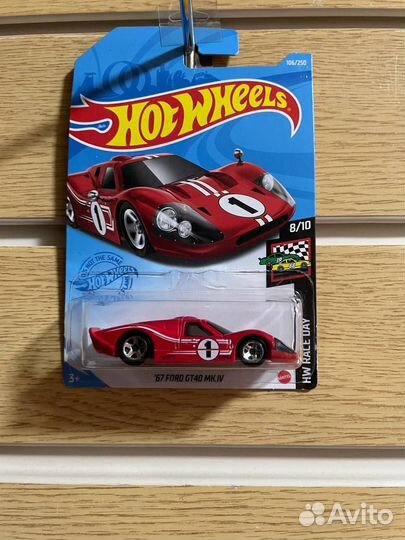 HOT Wheels '67 Ford GT40 MK.IV - Красный