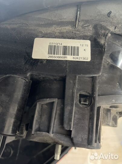 Фара задняя правая renault sandero 07/10/14