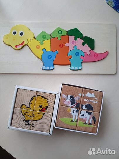 Пазлы, кубики для малышей