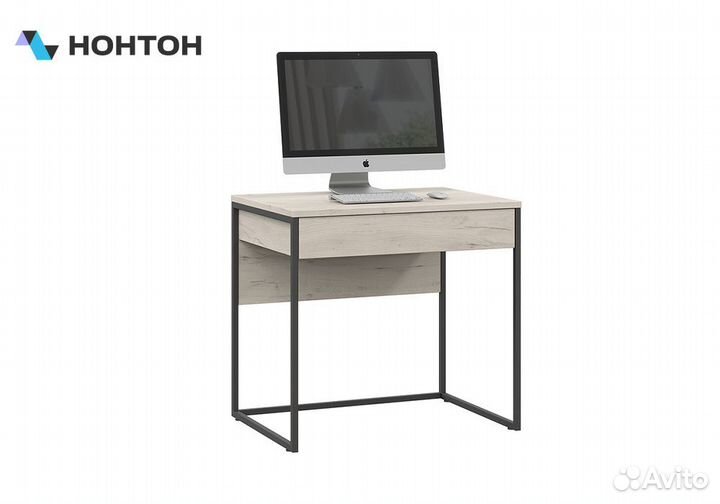 Стол компьютерный Лофт тип 1 черный / дуб крафт бе