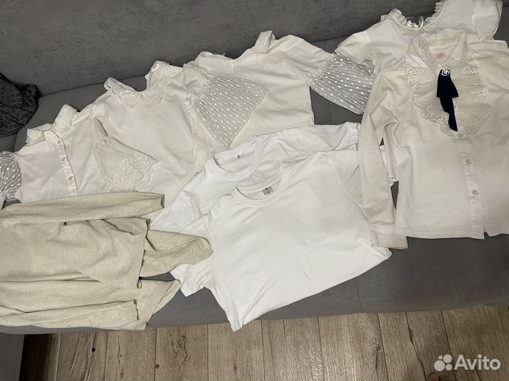 Блузки школьные пакетом 128-160