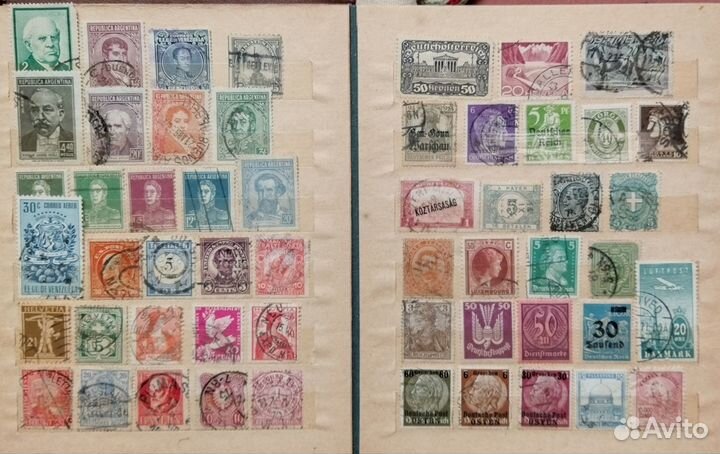 Альбом с почтовыми марками разных стран