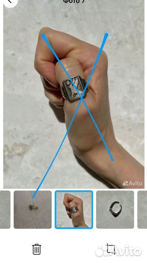 Кольцо серебро