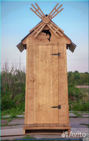 Дачный туалет деревянный ELE1000