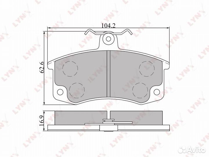 Колодки тормозные дисковые перед