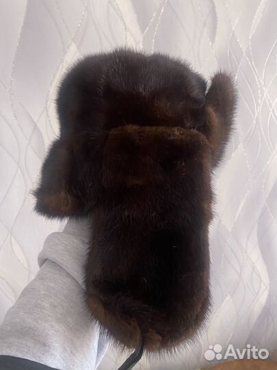 Шапка ушанка норковая