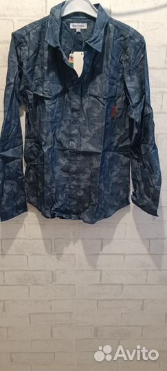 Сорочка рубашка текстильная джинсовая мальчикам