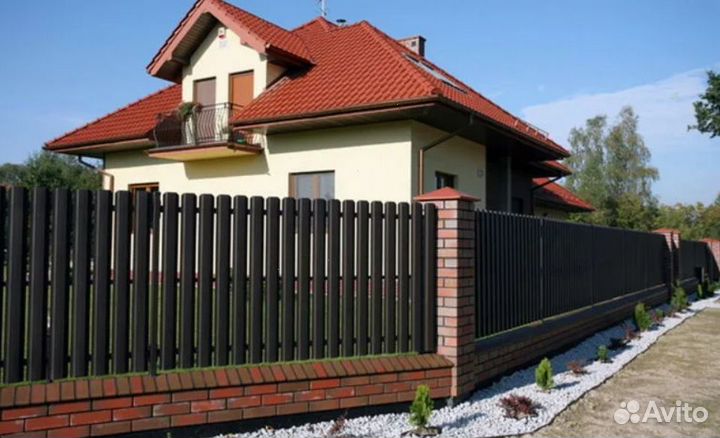 Забор из евроштакетника,ворота, калитки качественн