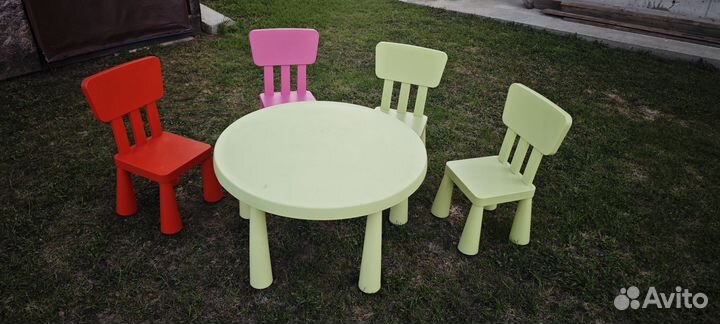 Стол и стулья из IKEA детские
