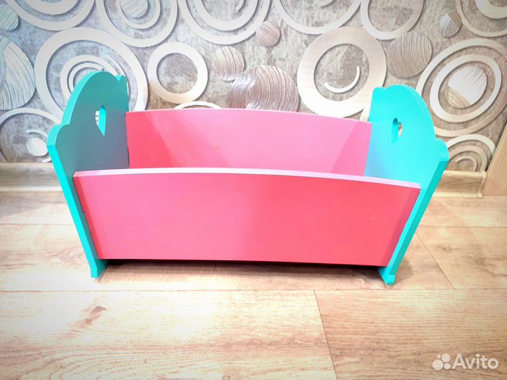 Кроватка для кукол, люлька, мебель кукольная