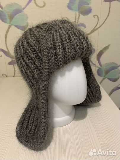 Шапка ушанка женская пуховая