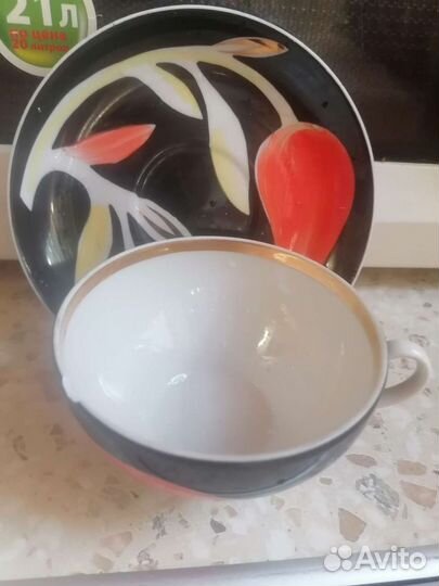 Чайная пара тюльпан, дулево