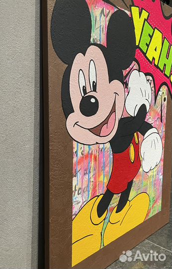Картина в рамке Микки Маус Поп Арт Мультфильм
