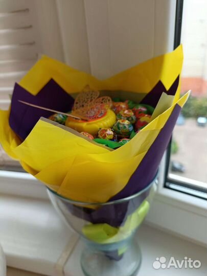 Сладкий подарок, букет учителю,детский