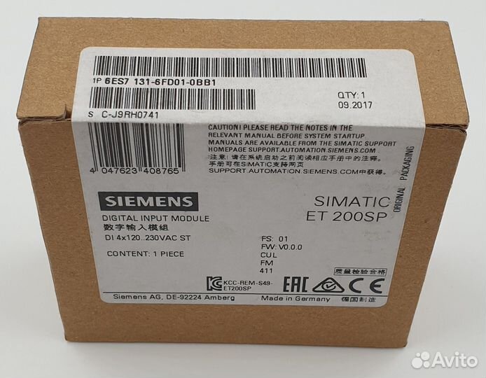 6ES7131-6FD01-0BB1 Мод. дискретного ввода ET200SP