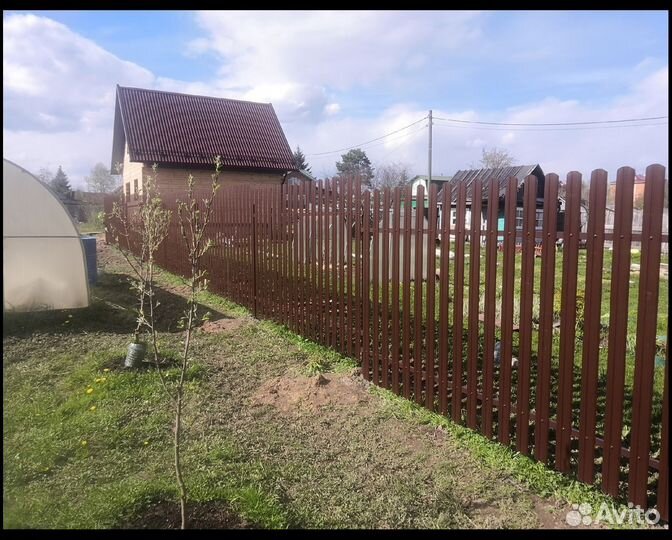 Забор металлический штакетник высота 2м