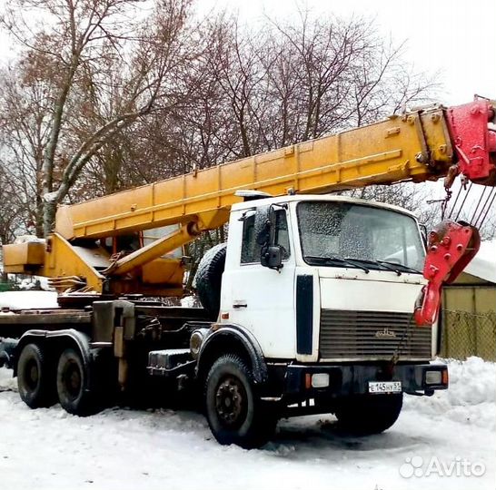 Аренда и услуги автокрана, 25 т, 21 м, с гуськом 9 м