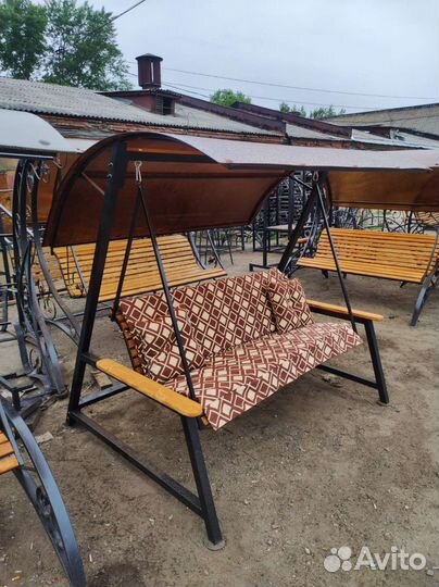 Садовые качели стиль лофт. Бесплатная доставка