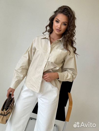 Хлопковая рубашка Brunello cucinelli(хит 2025)