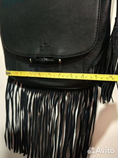 Нат.кожа Gucci сумка с бахромой замша