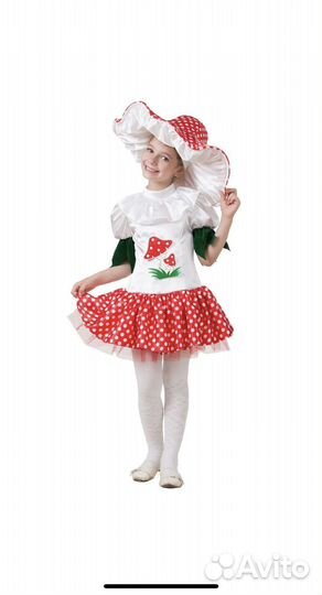 Новогодний костюм платье гриб р.32 Батик